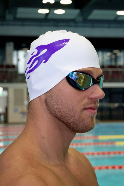SHARK CAP V2 Czepek Biało-Fioletwoy