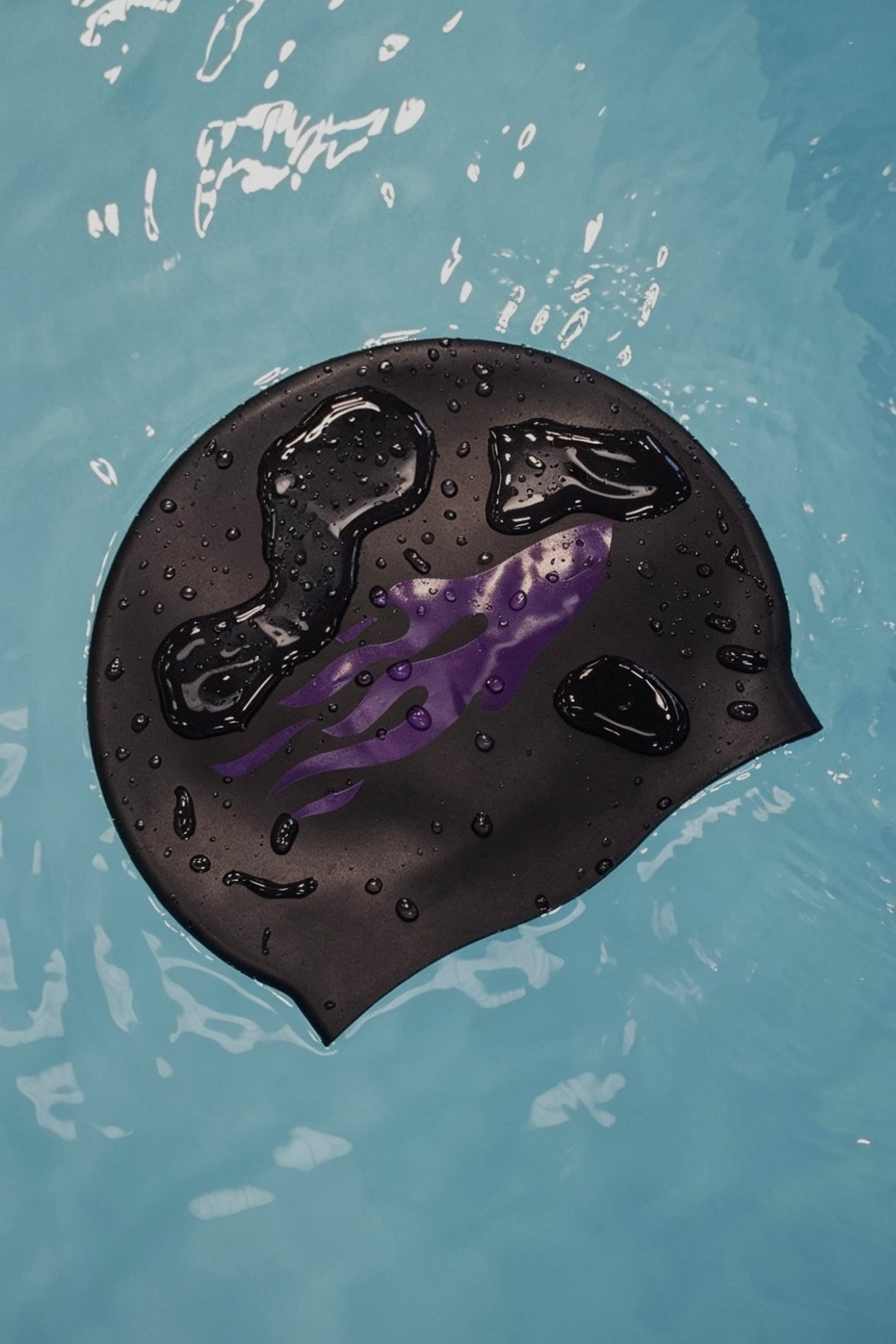 SHARK CAP V2 Czepek Czarno-Fioletowy