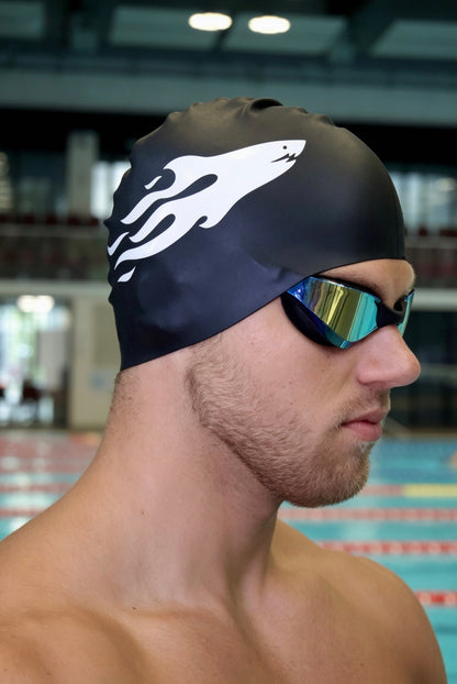 SHARK CAP V2 Czepek Czarno-Biały
