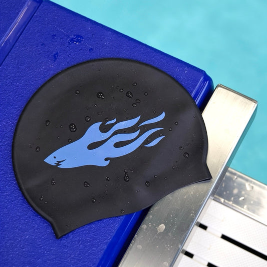 SHARK CAP V2 Czepek Czarno-Niebieski