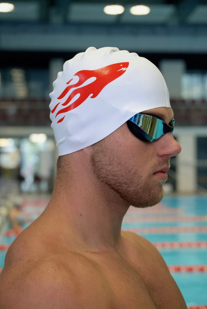 SHARK CAP V2 Czepek Biało-Czerwony